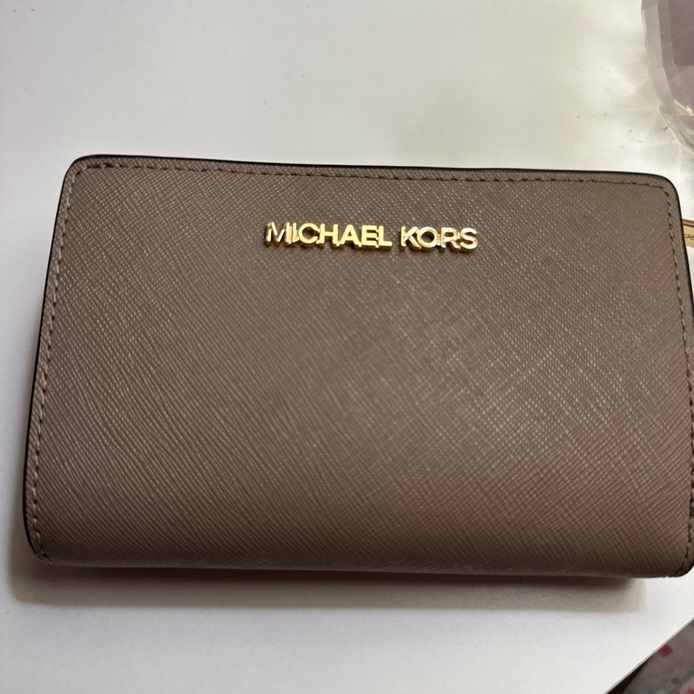 Michael Kors Brown Wallet with Gold Logo